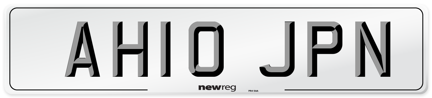 AH10 JPN Number Plate from New Reg